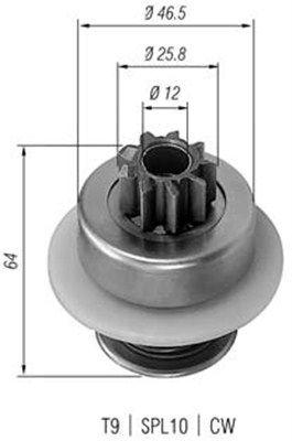 MAGNETI MARELLI Hammastrummel,starter 940113020054